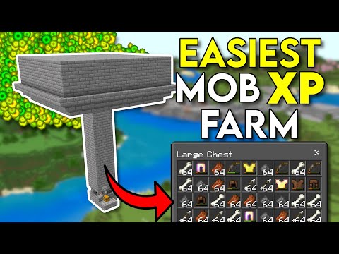 Easiest Mob XP Farm Minecraft Bedrock 1.20