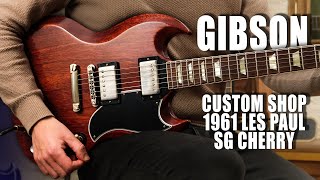 Video thumbnail for Let The Tones Do The Talking... Gibson CS 1961 Les Paul SG Reissue Stop Bar Cherry by Guitar Village