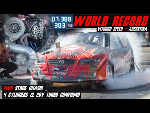 World Record fwd 07.388s 402mts  Vw Gol ViturroSpeed |ENFIERRADOS.COM|