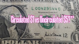 “2001 $1 Bill – Circulated: $1 | Uncirculated: $2–$5”#2001DollarBill #DollarBillValue