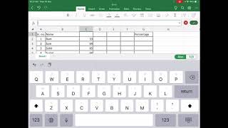Learn Basics Of Ms Excel In iPad Mini 5 2020