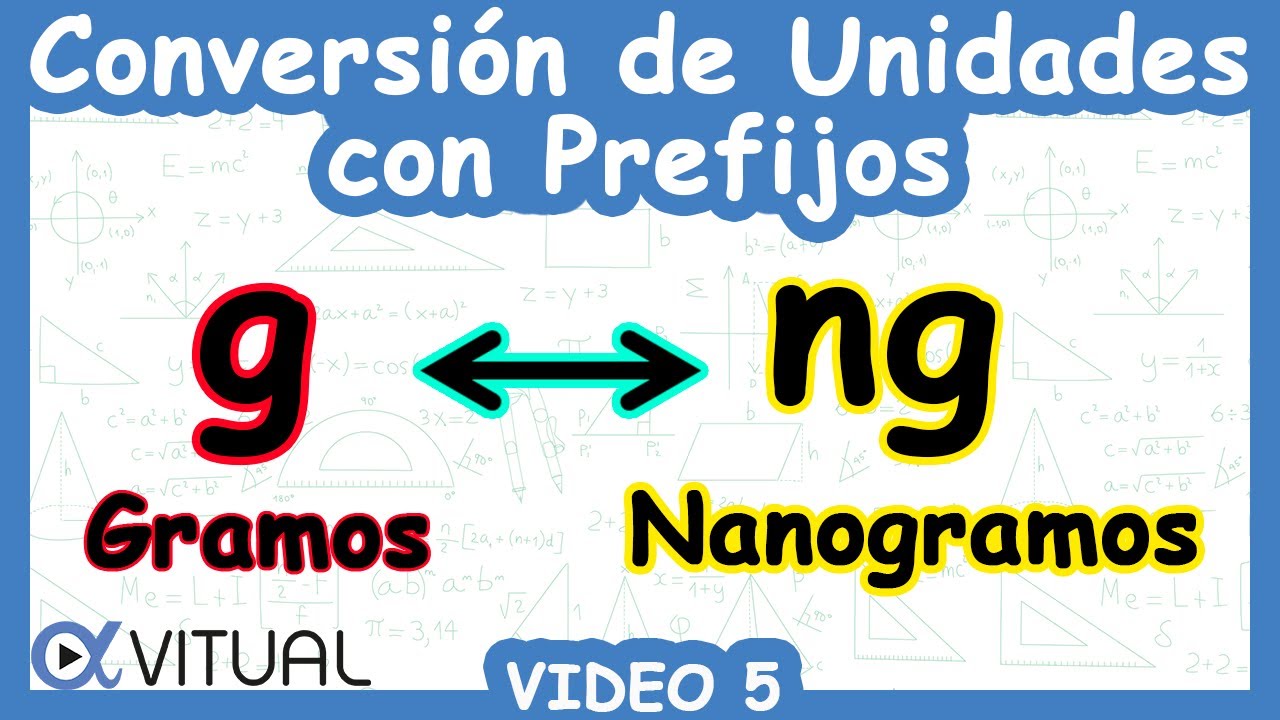 🔄 Conversión de Unidades con Prefijos (g ↔ ng) | Video 5