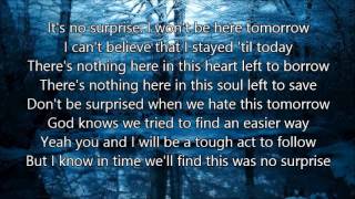 no surprise Daughtry [lyrics]