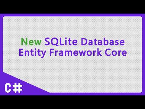 C New Sqlite Database Entity Framework Core