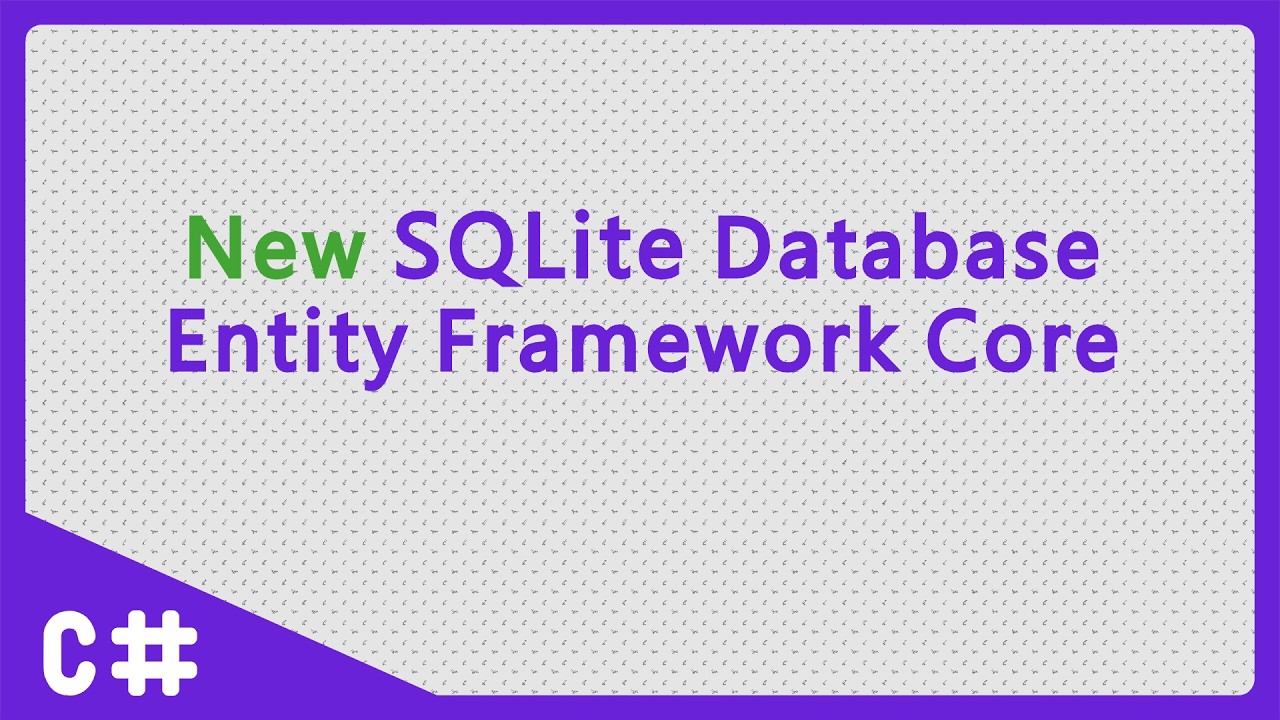 C# - New SQLite database Entity Framework Core