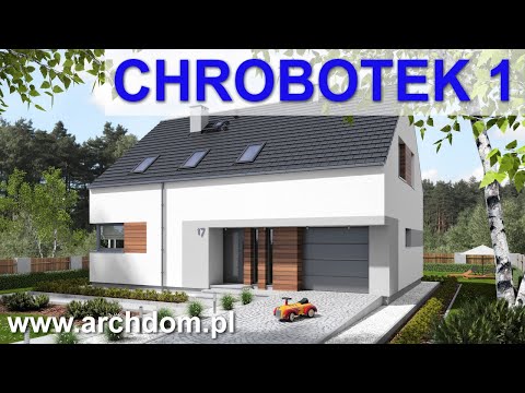 Dom jednorodzinny parterowy z poddaszem Chrobotek 1 – prezentacja projektu I ArchDOM Projekty Domów