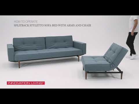 Splitback Styletto Sofa Bed With Arms and Chair - How To Operate