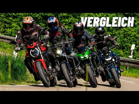 Thumbnail for Kawasaki Z900 vs. Yamaha MT-09 vs. BMW F 900 R vs. Ducati Monster — Motorrad-Vergleichstest by GAZ, Yamaha Motor, BMW, video, vide, Ducati