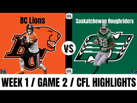BC Lions vs Saskatchewan Roughriders  | 2021 CFL Week 1 | Highlights