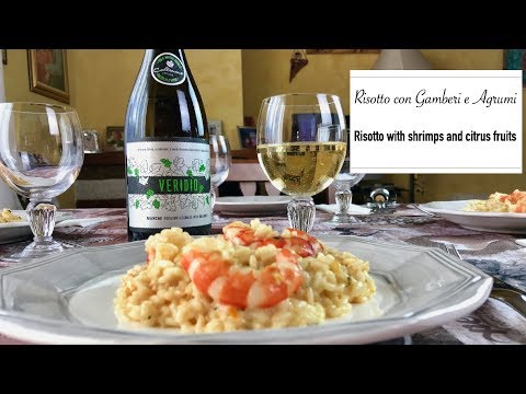RISOTTO CON GAMBERI E AGRUMI - Risotto with shrimps and citrus fruits