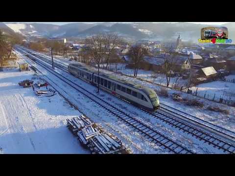 🚆[🅳🆁🅾🅽🅴]🚂 EPIC HORN BLASTS from a Diesel Motor Unit through the SNOW (Vol.44) 🚁🚂🚆