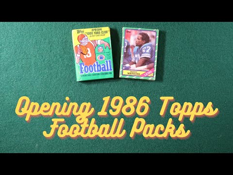 Opening 1986 Topps Football Packs
