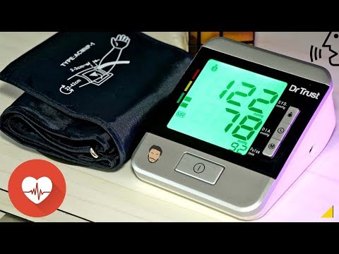 Dr. trust goldline blood pressure monitor with talking featu...