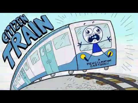 Animation pencilmation citizen train