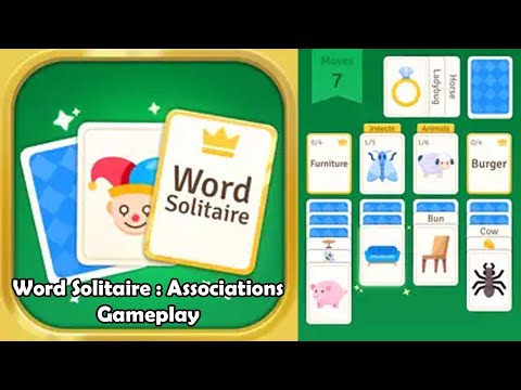 Word Solitaire Associations Game Gameplay - YouTube