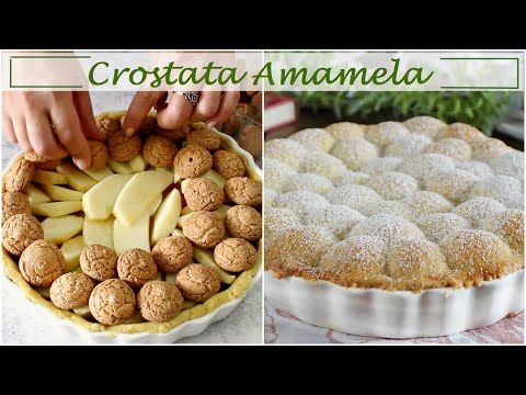 Place apples and amaretti biscuits on the pastry and prepare the AMAMELA CROSTATA - Rita's kitchen
