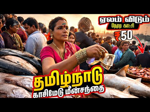 Chennai Kasimedu Fish Market🔥 | Early Morning Fish Auction 😱| Chennai Street Vlog 🐟