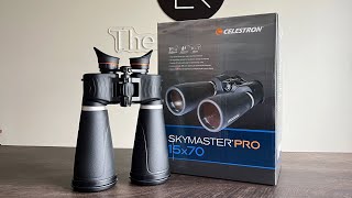 Skymaster PRO 15X70MM PORRO BINOCULARS by Celestron Unboxing & demo