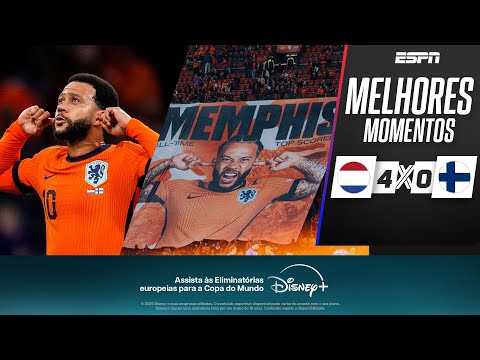 Gols e lances de Holanda x Finlandia