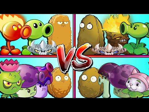 Random Team Plants PVZ 1 vs PVZ 2 - Who Will Win? - Team vs Team Battlez