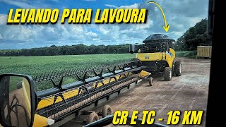 LEVANDO as COLHEITADEIRAS para a LAVOURA