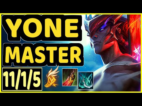 NIGHT (YONE) - 11/1/5 KDA MID GAMEPLAY - EUW Ranked MASTER