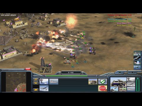 Random General - Free-For-All - Command & Conquer Generals Zero Hour - 1 vs 7 HARD Gameplay