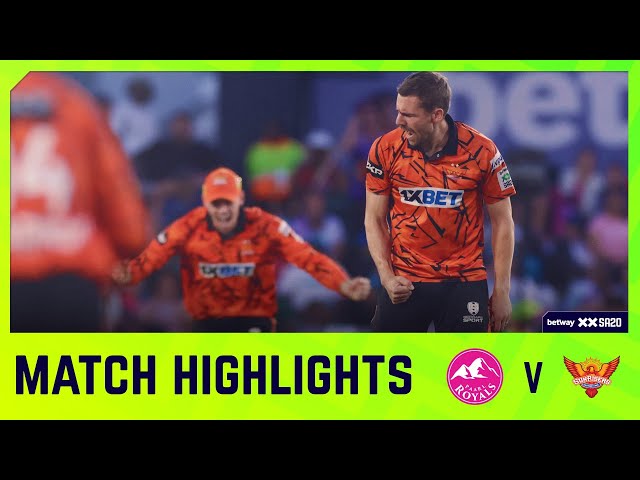 Paarl Royals vs Sunrisers Eastern Cape | Match 3 Highlights | Betway SA20