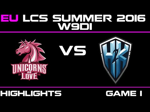 UOL vs H2K Game 1 highlights W9D1 EU LCS summer 2016 Unicorns Of Love vs H2K   H2K vs UOL   LCS LOL