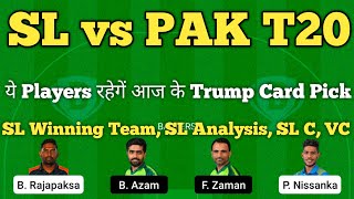 sl vs pak dream11 team | sri lanka vs pakistan asia cup 2022 dream11 | dream11 team of today match