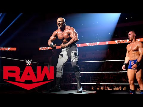 Theory attacks Bobby Lashley during a Pose-Down challenge: Raw, June 13, 2022
