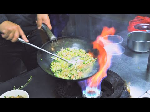 Chinese Street Food -Night Market Egg Fried Rice Fried Noodles, Delicious Peking Duck