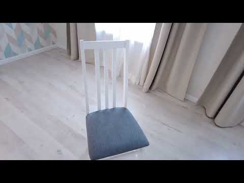 Обеденный стул SWEDEN / white, ткань серая (16/1) id 19556 разобранный в Урае - видео 4