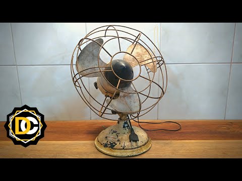 Antiker 1960er zerbrochener Tischventilator - Restaurierung - WorkshopDC