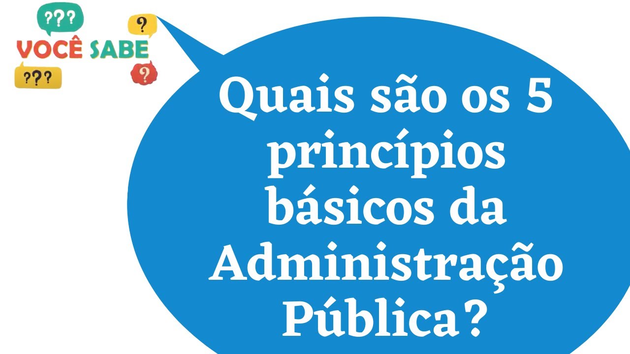 Quais são os 5 princípios básicos da Administração Pública?