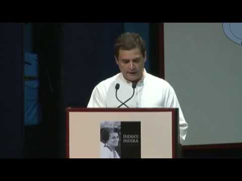 Unveiling of the book India's Indira- Address by Shri Rahul Gandhi