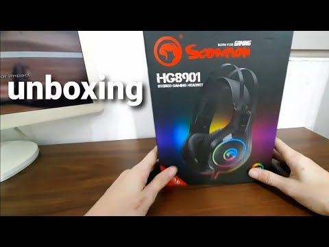 Ausinės su mikrofonu Marvo Scorpion HG8901 video