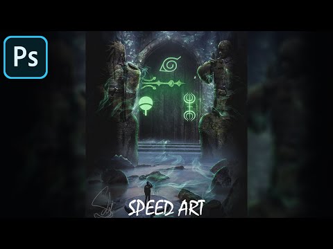 Creating a HIDDEN DOORWAY TO KONOHA in Photoshop - Photo Manipulation ( Speed Art )