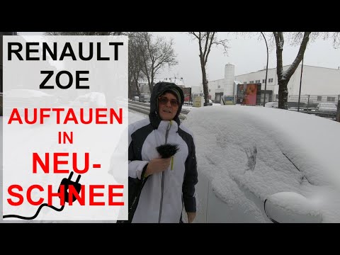Elektroauto im Winter: Renault Zoe Vorheizen im Schnee