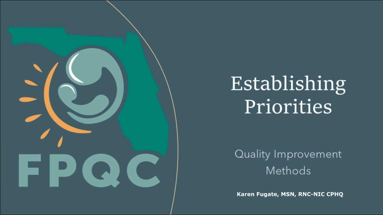 Quality Improvement Methods: Establishing Priorities