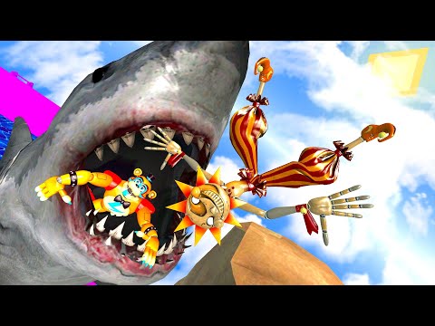 FNAF 9 Security Breach: Freddy & Monty, Sun & Moon Ragdoll Falls [GMOD]