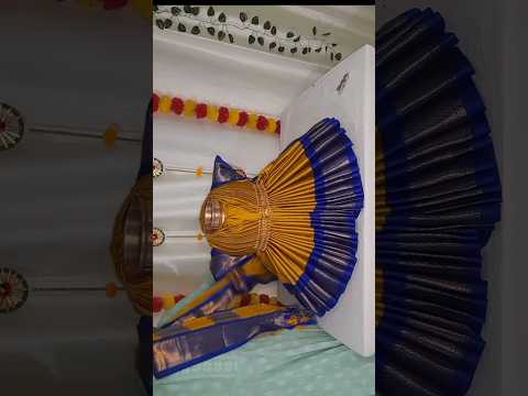 Varalakshmi saree draping🙏 #shorts #varamahalakshmi #drapery #varamahalakshmidecorationideas.