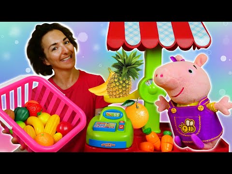Impariamo con Peppa Pig! - Numeri, nomi della frutta e verdura in italiano per bambini. Giochi Peppa