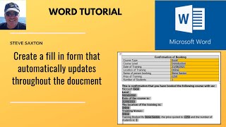 Fill in Forms that auto update in Microsoft Word. Auto Update