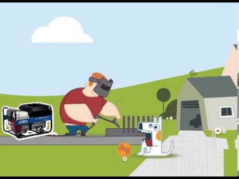 Different applications for Portable Power generating sets, pump units and welding sets - SDMO Vidéo