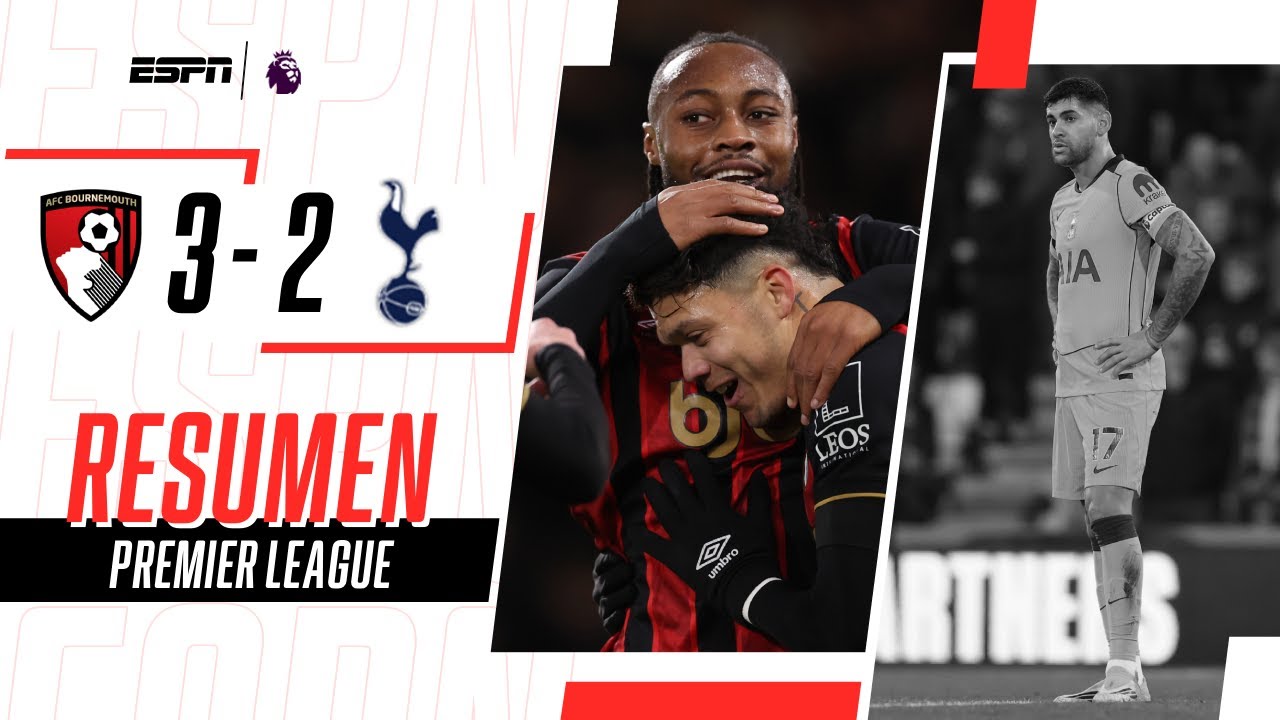 GOLAZO DE CHILENA Y REMONTADA ÉPICA EN LA ÚLTIMA DEL PARTIDO | Bournemouth 3-2 Spurs | RESUMEN
