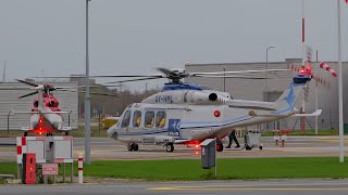Helicopter Action Offshore Airport : AW-139 Landing and Takeoff