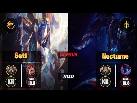 Challenger SETT [Conqueror] (Mid) VS  NOCTURNE - Challenger KR Patch 10.8