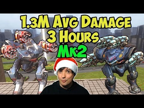 War Robots INSANE 1.3 Mill Average Damage 3 Hour Mk2 Live Gameplay - WR