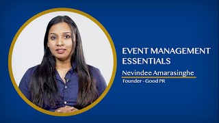 Event Management Essentials (Sinhala) | Nevindee Ãmarasinghe (Founder Good PR)